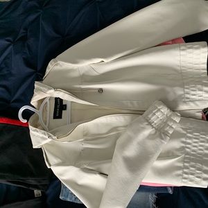 River Island White Leather Jacket